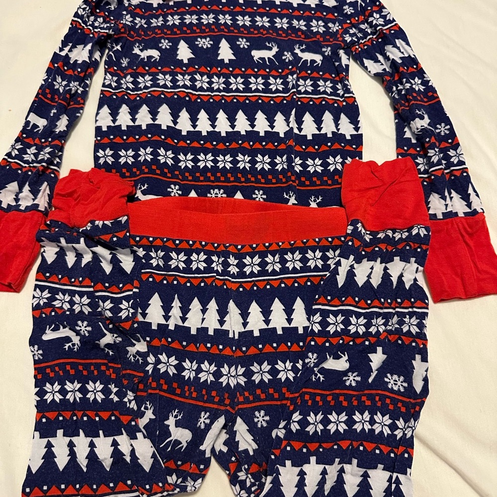 Bamboo Christmas holiday long sleeve pajamas 4T